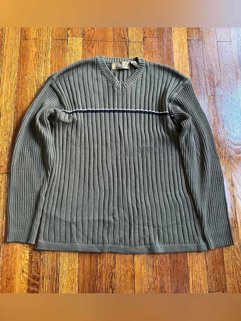 Y2k skater earth tone striped knit sweater